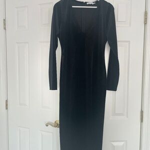 Good America Black Velvet dress NWOT